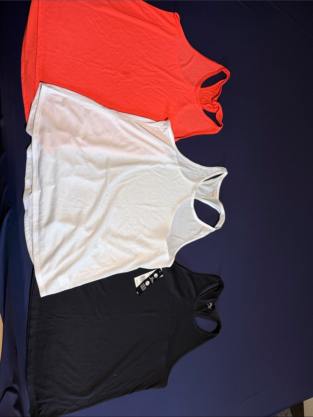 Women’s bundle of zelos XL Sleeveless Tank Tops - White, neon pink, Black